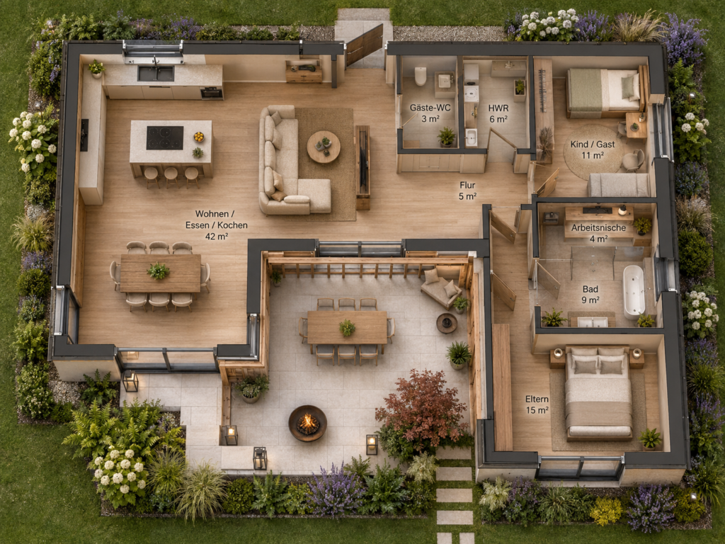 Bungalow-Amarion-Grundriss