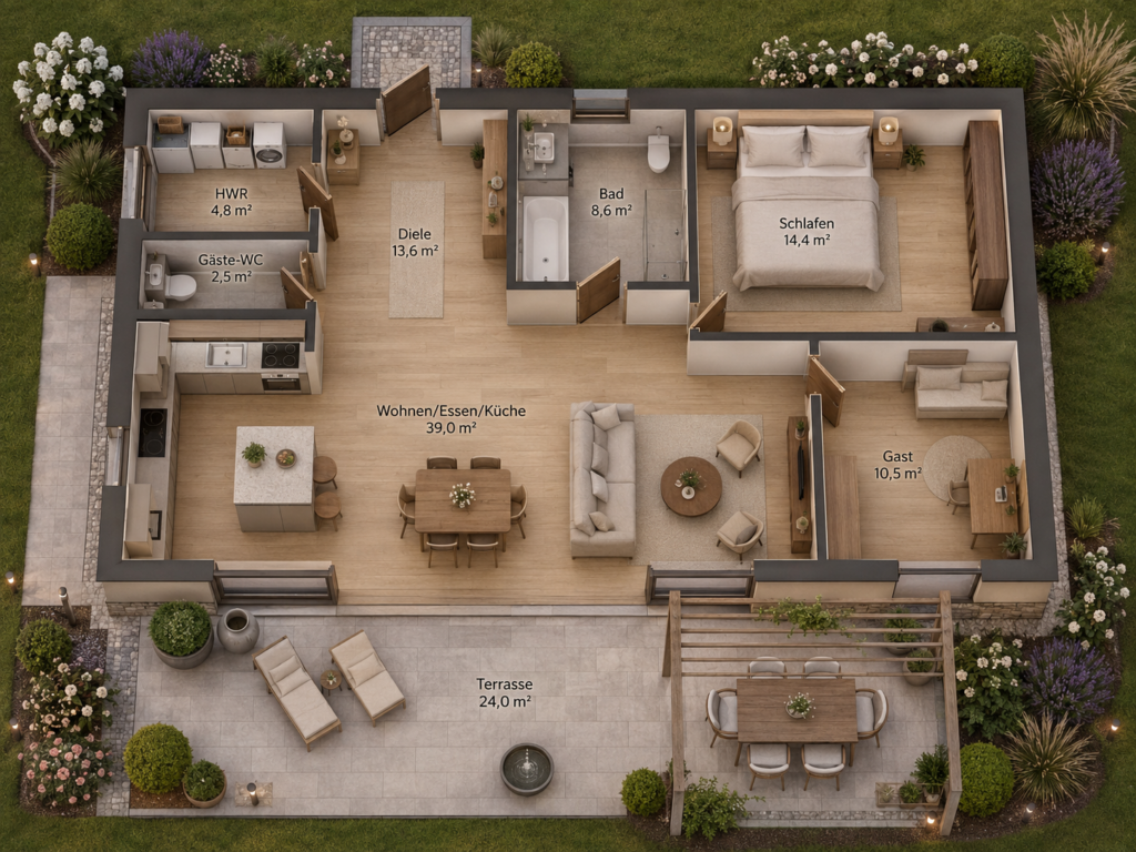 Bungalow-Elmsora-Grundriss