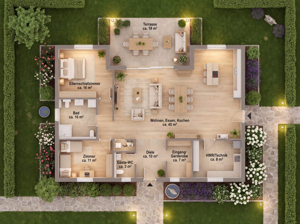 Bungalow-Lorenvia-Grundriss
