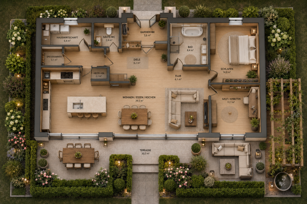 Bungalow-Maravon-Grundriss