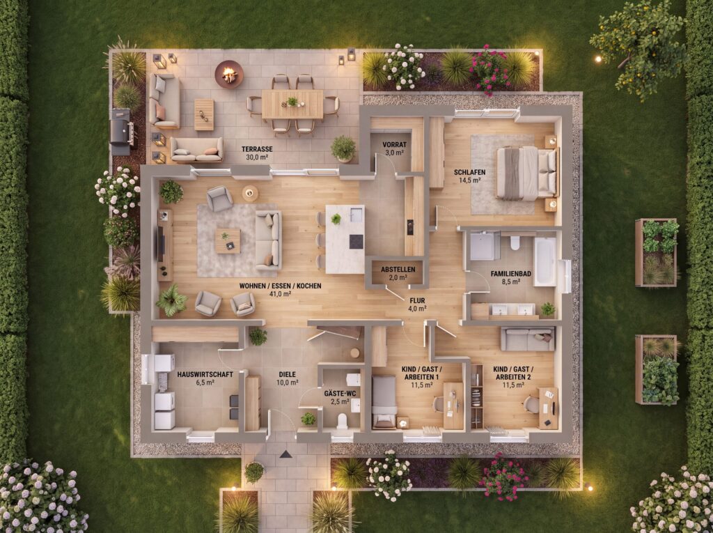 Bungalow-Riverton-Grundriss