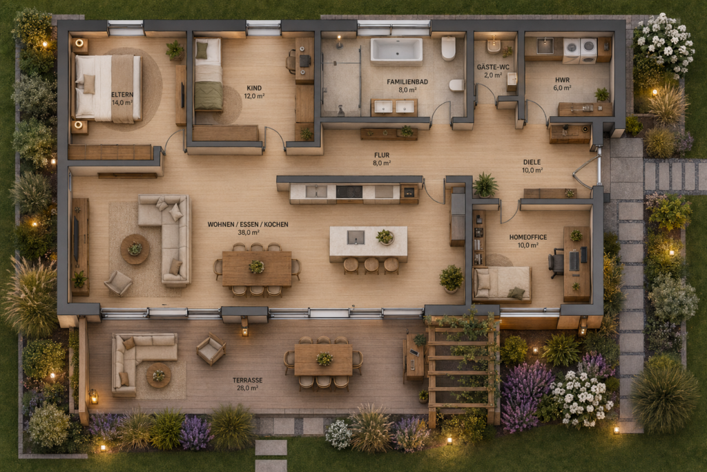 Bungalow-Silberhain-Grundriss